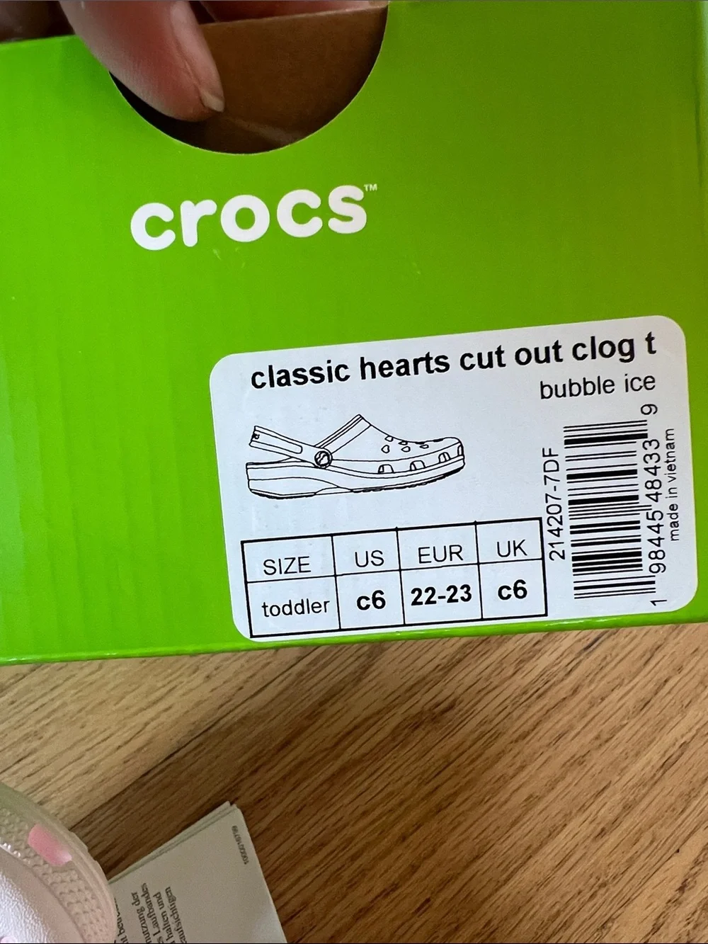 CROCS Kids Light Pink Classic Clogs with Heel Strap
